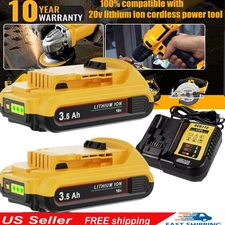 For Dewalt 20V MAX Lithium-Ion 3.5Ah Battery &Charger DCB206 DCB203 DCB201 US