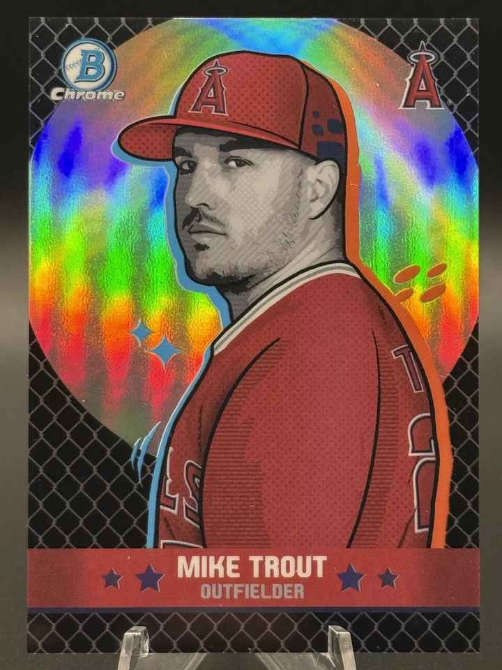 Mike Trout 2025 Bowman Cromo Ascensiones Estuche Hit SP Los Angeles Angels BA-21 Foto 3 de 3