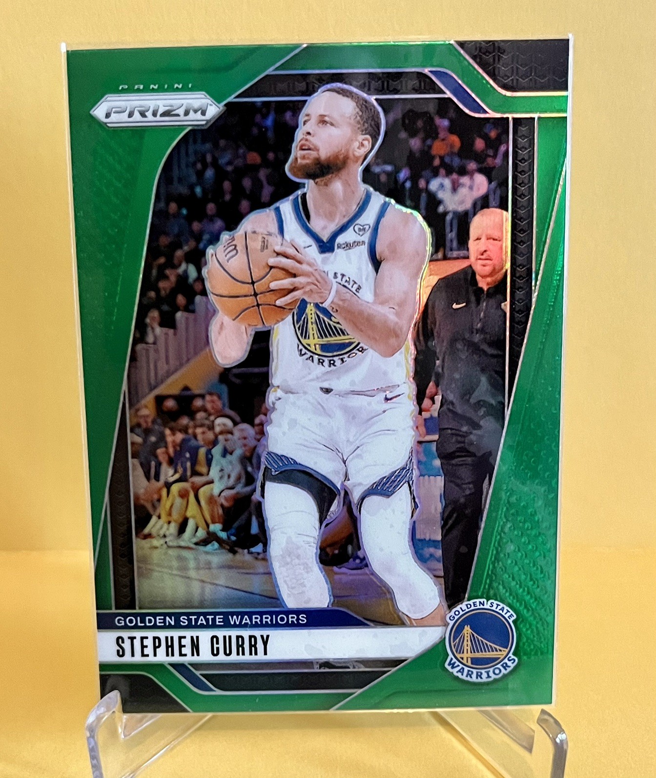 2024-25 Panini Prizm Stephen Curry #134 Green Prizm Golden State Warriors