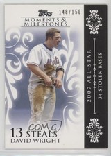 2008 Moments & Milestones /150 David Wright (2007 All-Star 34 Stolen Bases) 3c7