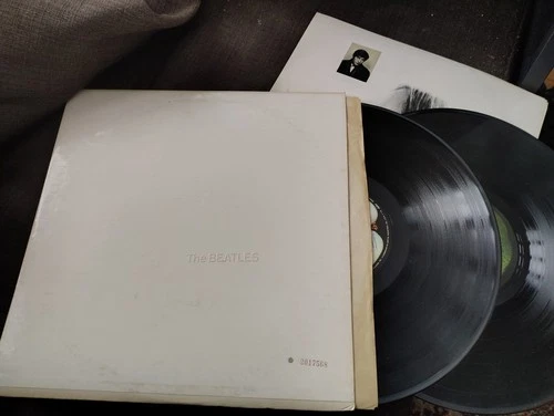 THE BEATLES s/t Double LP White Album 2nd Press Poster No Pics #'d APPLE Psych