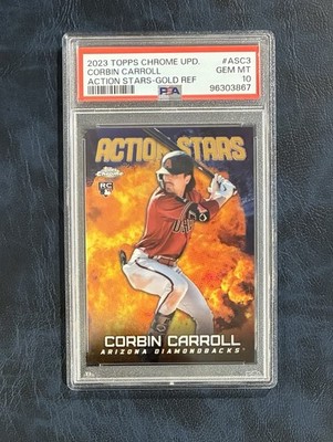 2023 Topps Chrome Update: Corbin Carroll ROOKIE /50! Action Stars GOLD Refractor