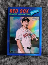 Topps Heritage 2026 David Hamilton Red Sox Chrome Blue Refractor /150 #344