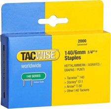 Image of Tacwise 0345 Type 140/6mm Heavy Duty Galvanised Staples, Pack of 2000