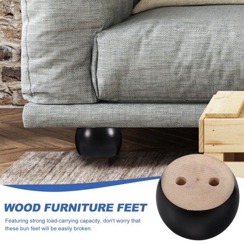 6 Stück Setzstufen für Couch Bein Heben Holz Möbel Füße Ersatz - Bild 2 von 12