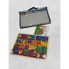 The Learning Journey ABC Chunky Puzzle Wooden Alphabet Educational Toy with Bag