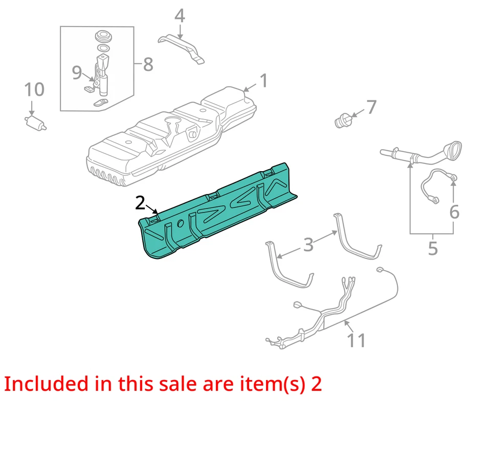 Chevrolet GMC Savana 3500 Express 3500 Shield 1996-2002 f/tnk 25167734 - nuevo Foto 2 de 3