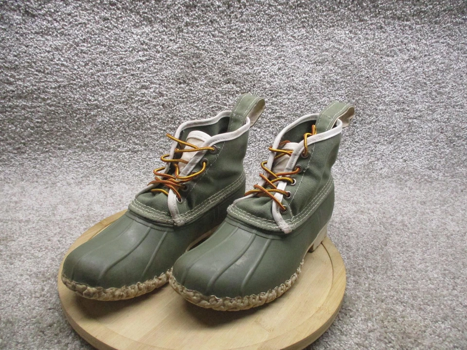 Botas L.L.Bean Bean para Hombres Talla 12 Lona Verde 6 Pulgadas Botas de Pato Hechas en EE. UU. Foto 2 de 4