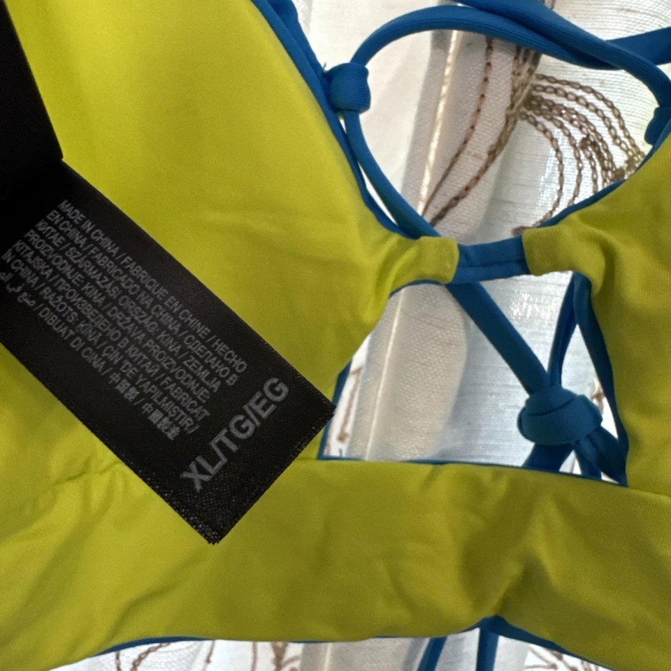 Traje de baño reversible de bikini Hurley Bralette azul verde precio de venta sugerido por el fabricante $50 Foto 4 de 4