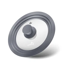 Universal Lids for Pots, Pans and Skillets, 7", 8" and 9" Pan Lid, Tempered G...