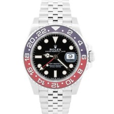 PAPERS Rolex GMT-Master II PEPSI Blue Red Steel 40mm JUBILEE 126710 BLRO BOX