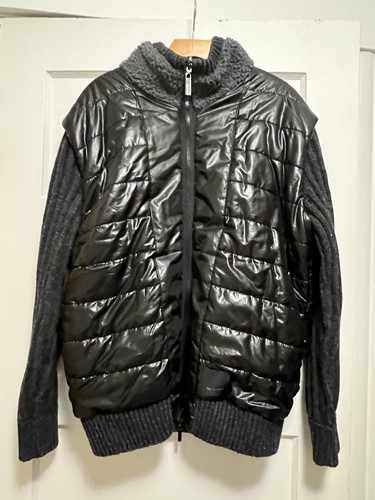 SAND Men’s reversible Jacket Grey Knitt & Puffer Full Zip Size L - Picture 3 of 5