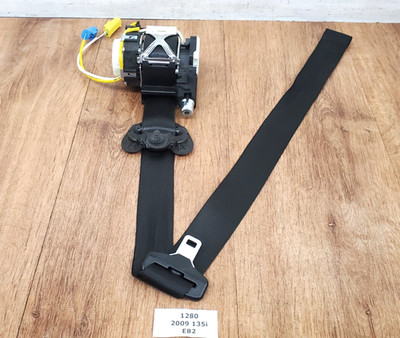   08-13 OEM BMW E82 128 135 Front Left Diver Seat Belt Seatbelt Retractor Black