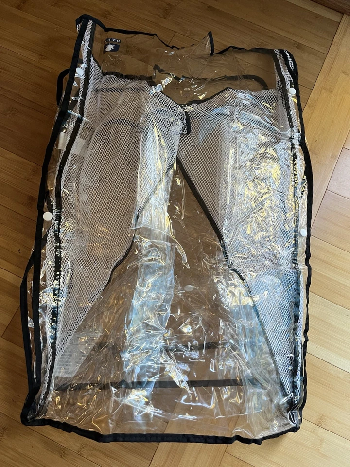 Cubierta de lluvia Babiesrus, protector contra la intemperie para cochecito, malla lateral Foto 4 de 4