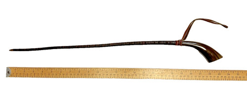 Antique Leather Wrapped Polo Gaucho Equestrian Horseback Riding Crop Horn Handle