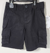 Wonder Nation Cargo Shorts Boy's Size 5 Black NEW
