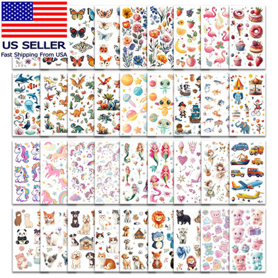 Tattoos for Kids, 350+ Mixed Styles (37 Sheets) Temporary Tattoos Stickers Set G
