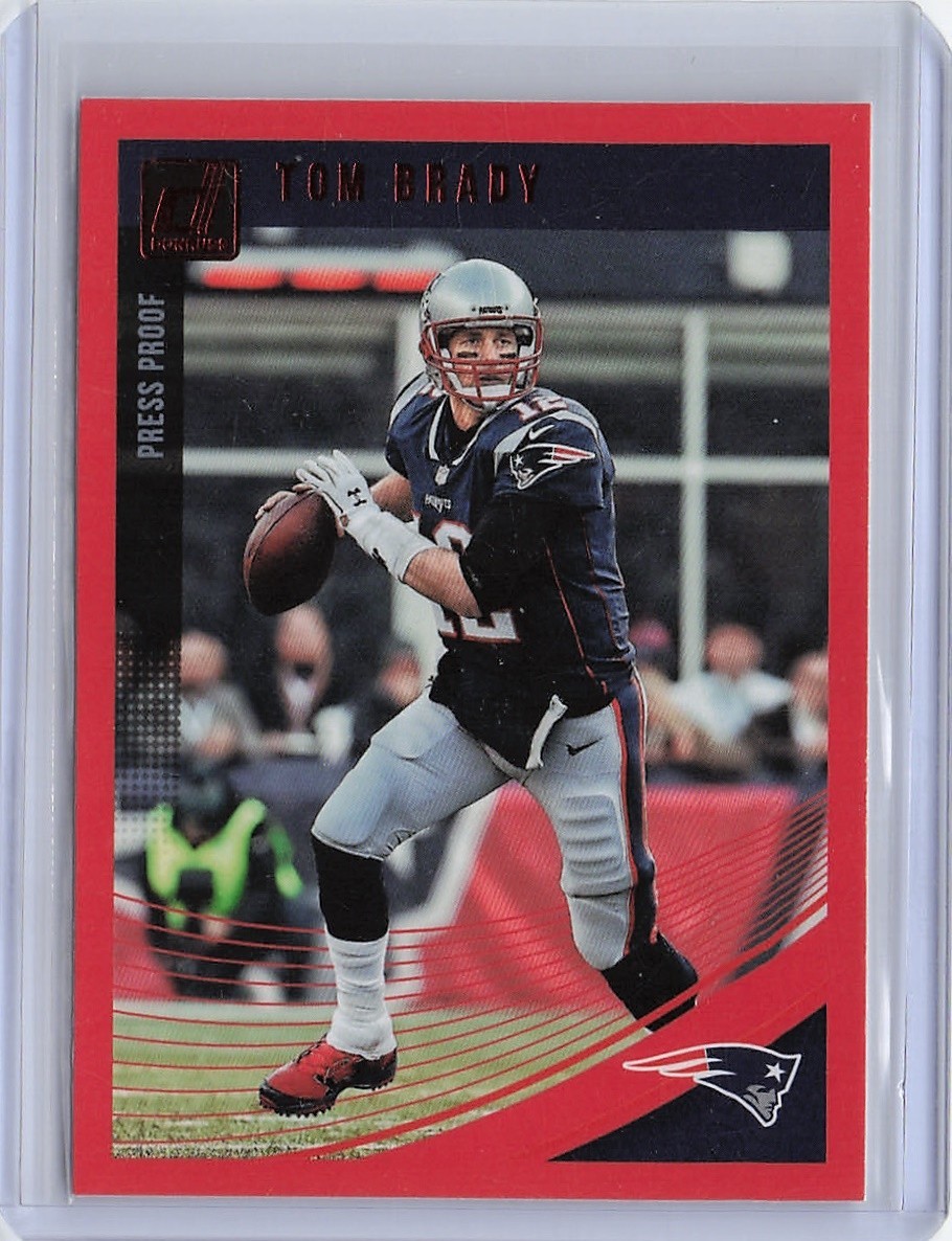 2018 Donruss TOM BRADY Red Border Press Proof Card #183 New England PATRIOTS HOF