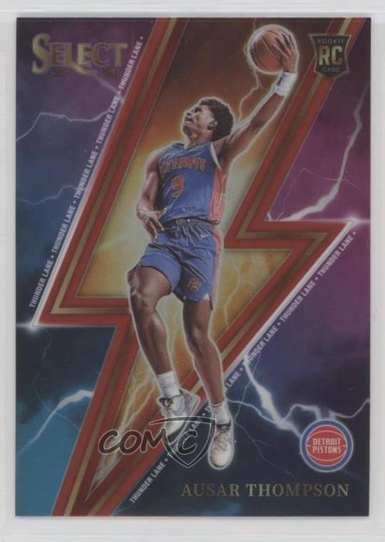 2023-24 Panini Select Thunder Lane Red Prizm Ausar Thompson #9 13u1