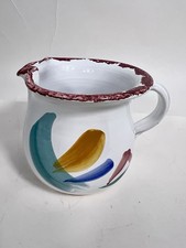 Ceramic Patronelli Orono Grottaglie Hand Painted Italian Ceramic Pitcher Jug 14 