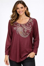 Farmers Market Floral Top Long Sleeve Blouse ...