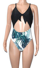 CUPSHE Women's Tropical Leafy One -Piece Swimsuit Size XL