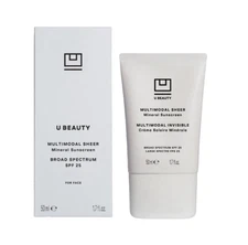 U BEAUTY Multimodal Sheer Mineral Broad Spectrum SPF 25 Skincare & Primer NEW