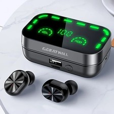 GREATWALL Bluetooth Headphones Wireless Earbuds With LED Digital Display