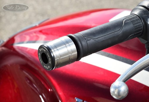 SATO RACING Full-size Stainless Steel Handle Bar Ends + Inner Weights for Honda - Picture 3 of 3