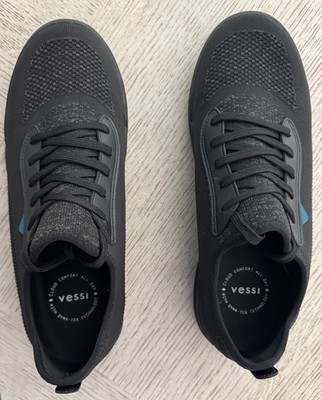 Vessi Weekend Sneaker Men 13 Waterproof Shoes Asphalt Black Black