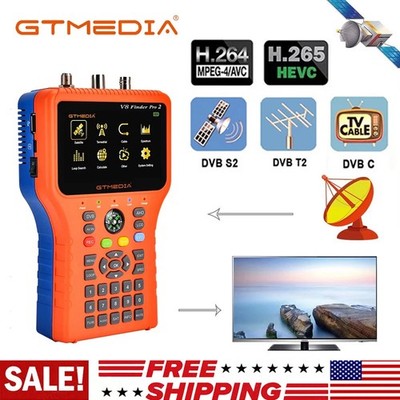 V8 Finder Pro 2 Combo Satellite Finder 4.3'' LCD DVB-S2X/S2/T2/C HD Signal Meter