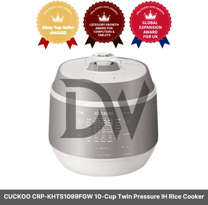 CUCKOO CRP-KHTS1099FGW 10-Cup Twin Pressure IH Rice Cooker / 220V / EU PLUG