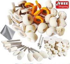 78 Pcs Polishing Buffing Wheel Set for Dremel Polishing Kit Felt Wool Cotton 1/8