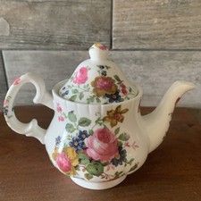 Southfields Bone China Small Teapot Made In England Floral Design