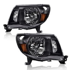 Pair Headlight Assembly for 05-11 Toyota Tacoma Clear Lens Chrome 8111004163