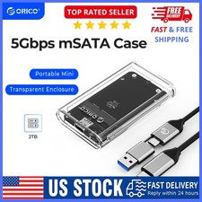 ORICO USB 3.0 mSATA SSD Enclosure mSATA 3050 SSD Adapter with USB C to C Cable