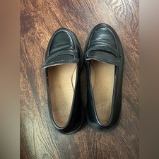 Madewell Black Leather Loafers Size 6