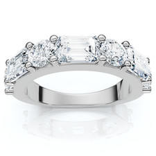 2.30Ct Emerald  Round Diamond Wedding Anniversary Ring 14k Lab Grown