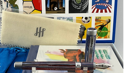 $1435 MSRP Limited X/100 Montegrappa Zero FIFA France 14k Fine NIB Fountain Pen