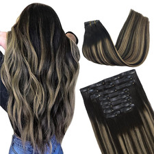 Clip in Hair Extensions Real Human Hair, Remy Human Hair Extensions Clip Ins for