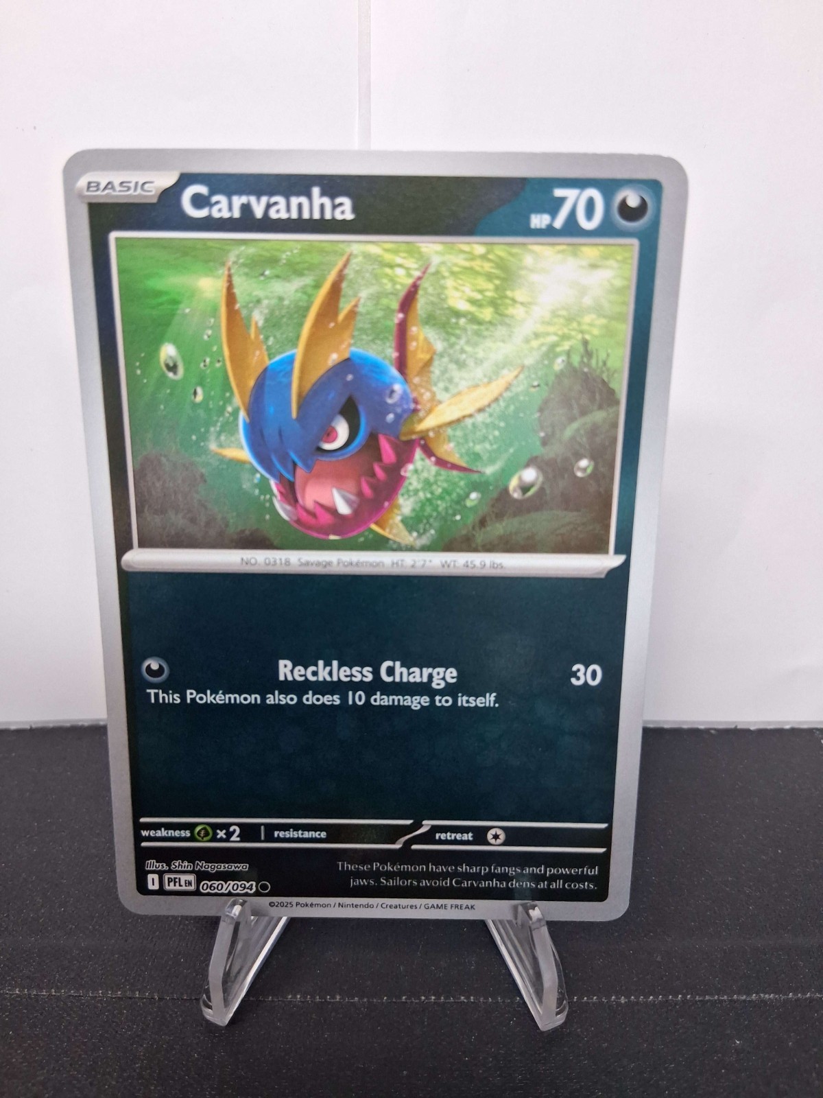 Carvanha - 060/094 - Reverse Holo - ME02: Phantasmal Flames PFL