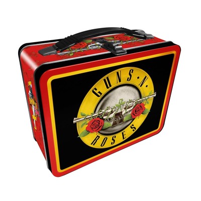 N  Roses Fun Box - Sturdy Tin Storage Box with Plastic Handle & Embossed Fron...