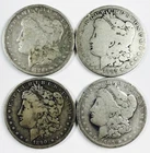 *LOT OF 4 MORGAN SILVER DOLLARS* NR #C1739