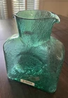 Blenko Art Glass Cosmos Water Bottle 384 w/Labels Double Spout, HTF Mint, 2019