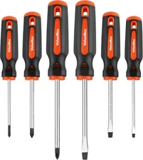 ValueMax 6-Piece Magnetic Screwdriver Set, 3 Phillips and 3 Flat Tip... 