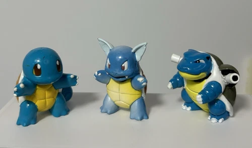 TOMY CGTSJ Vintage 2" Pokémon Figures Squirtle, Wartortle, & Blastoise #132