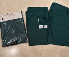 NEW Hunter Green tablecloth 8 Napkins Fashion Industries "Sussex 60 x 102