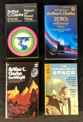 Arthur C. Clarke Vintage Paperback Book Lot of 4 2010 Odyssey Two Earthlight