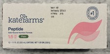 1 carton 12 PACK Kate Farms Plain Organic Peptide 1.5 Cal/ML 11 FL OZ- Sept 2027