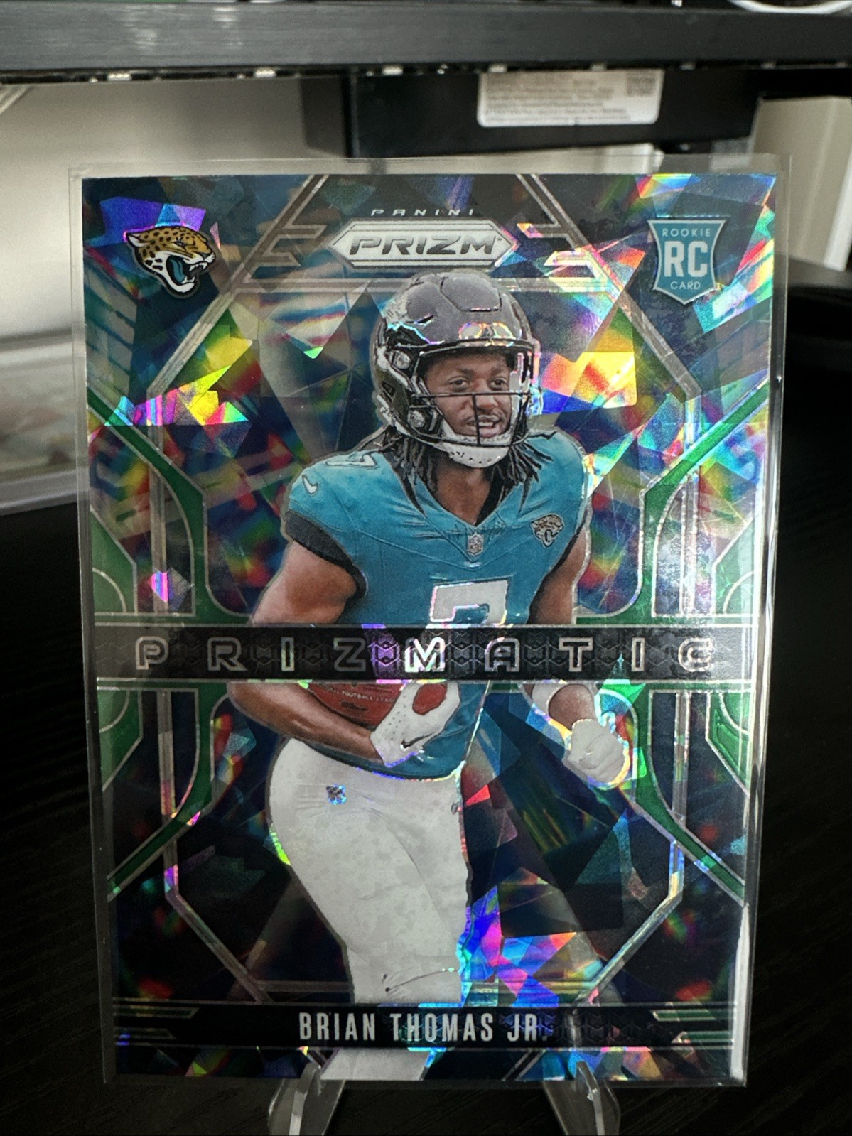 2024 Panini Prizm - Prizmatic Brian Thomas Jr. #19 Green Ice Prizm (RC)